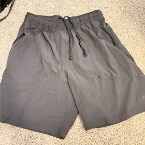 Men's Drawstring Utility Shorts - Charcoal Gray